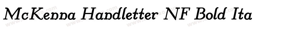 McKenna Handletter NF Bold Italic字体转换